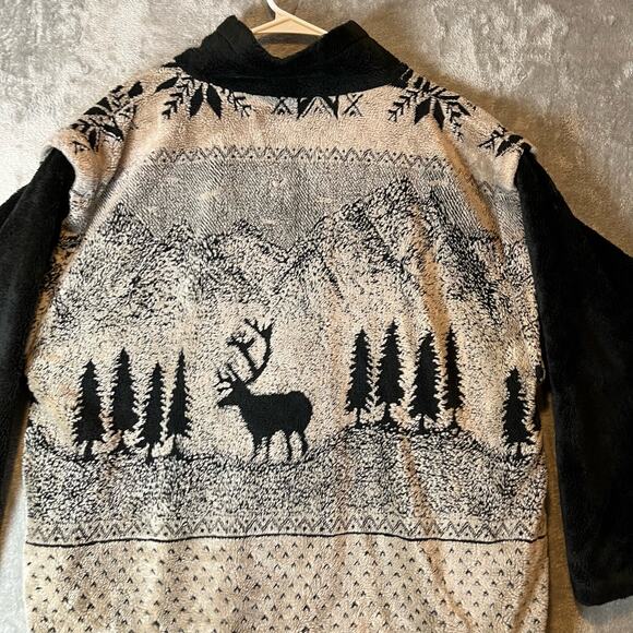 Vintage Denali Women’s Hunting Deer All Over Print Zip Up Jacket Sz Medium - Picture 4 of 8
